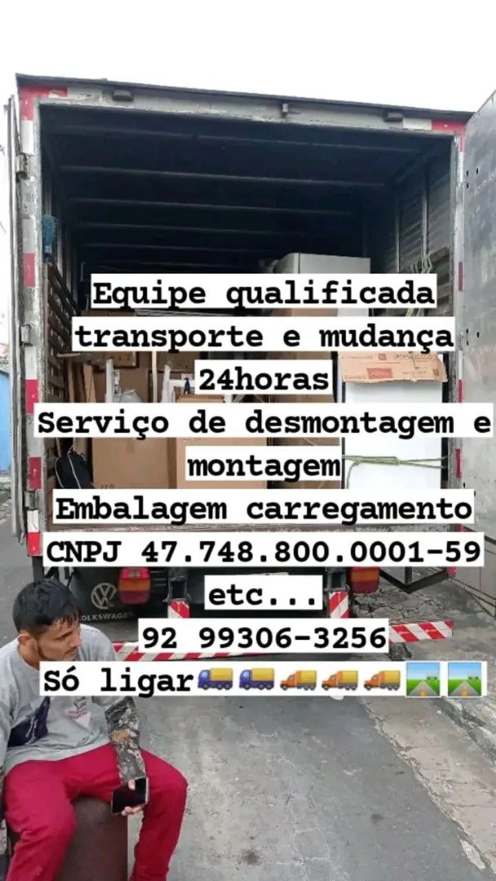 Frete baú disponível 24horas 