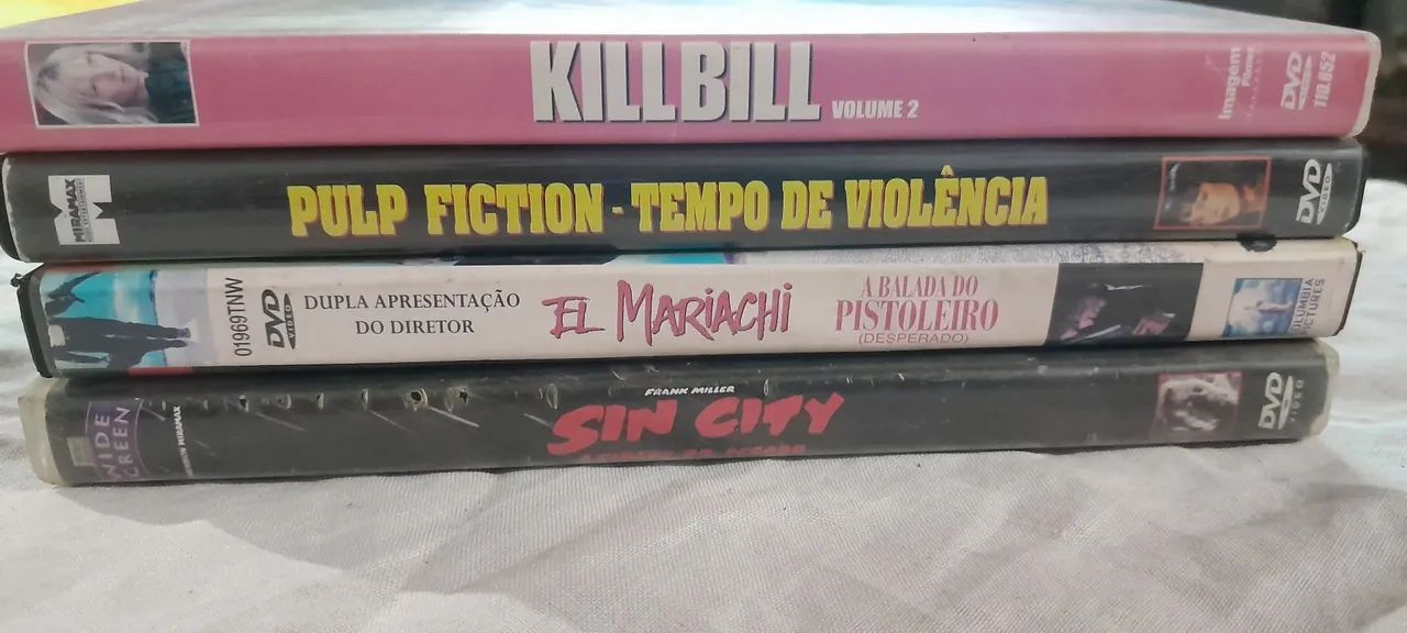 Coleção de Filmes em DVD - Kill Bill, Pulp Fiction, El Mariachi e Sin City