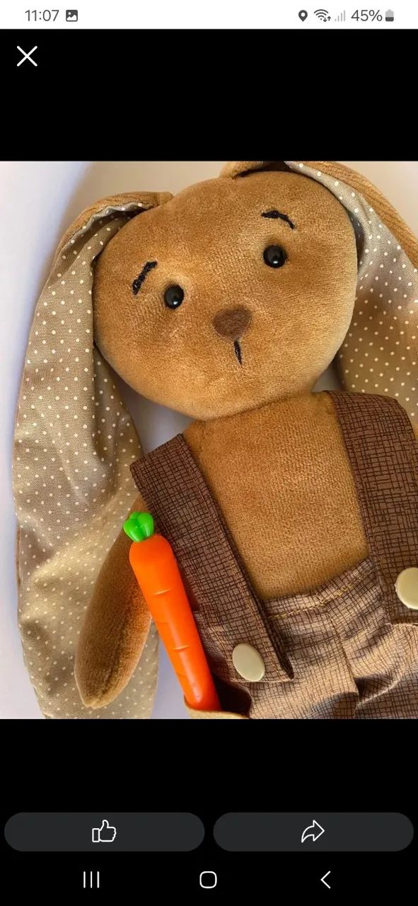 Coelho em tecido  - Foto 5
