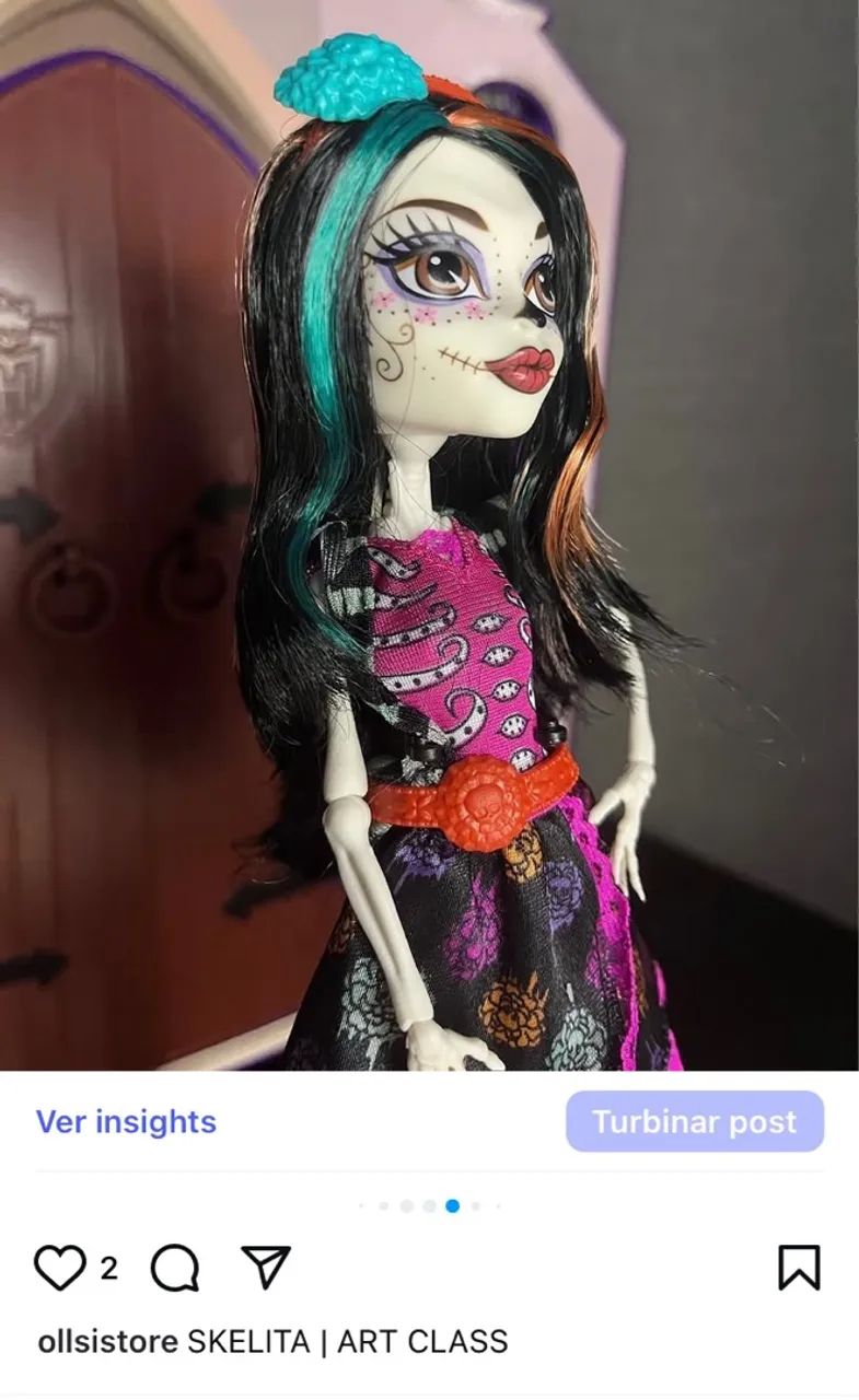 Boneca Monster High Skelita Calaveras Art Class - Foto 5