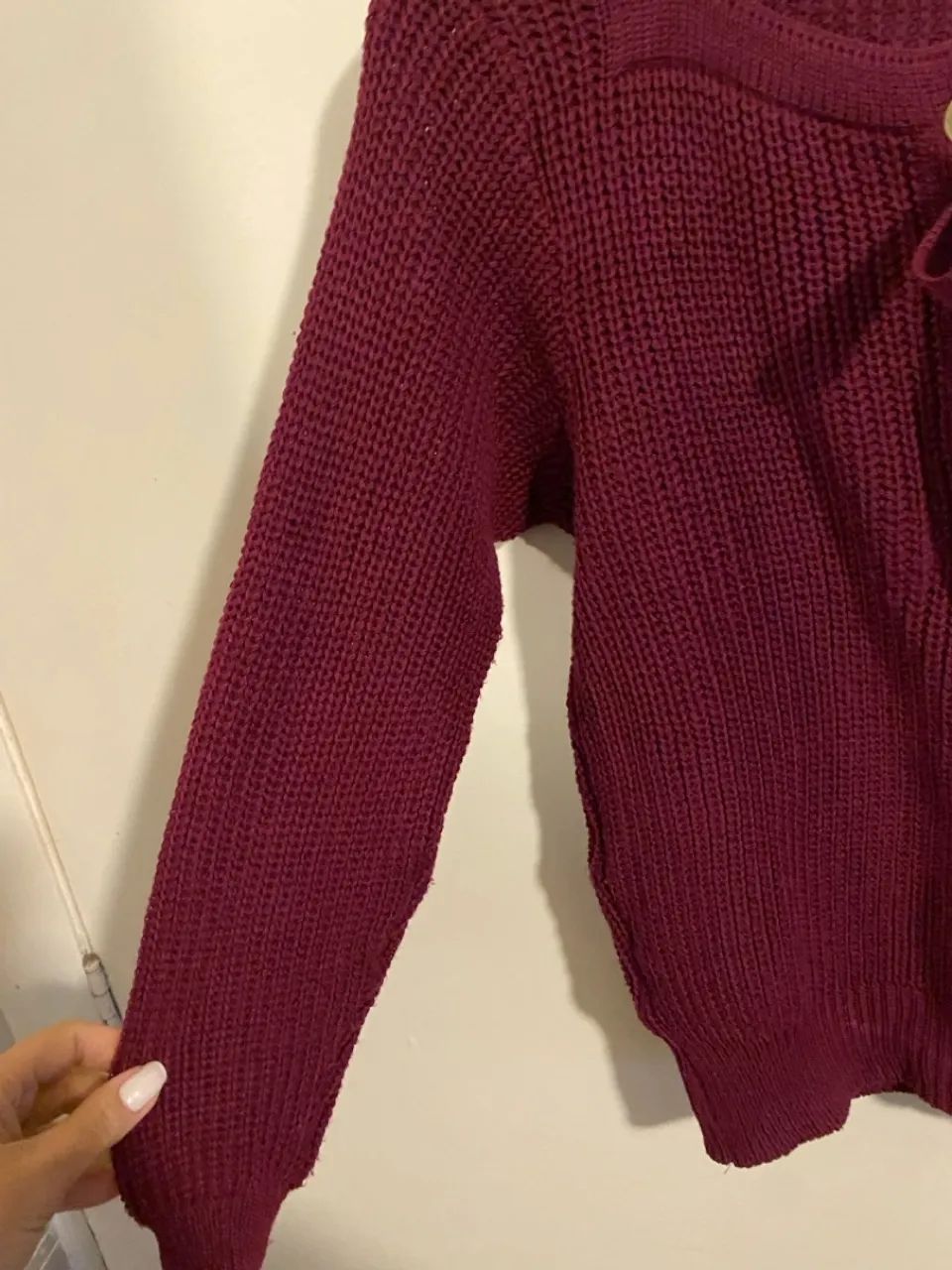 Blusa de malha vinho M - Foto 3