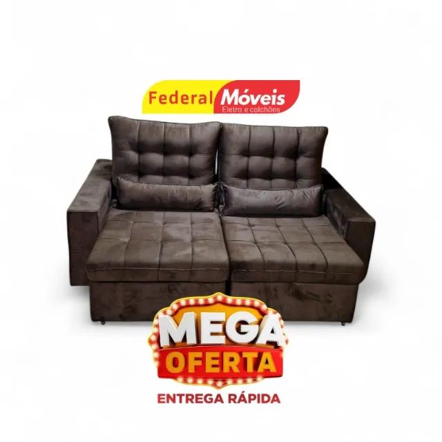 Sofá Retrátil e Reclinável D33 2,20M ENTREGAMOS HOJE