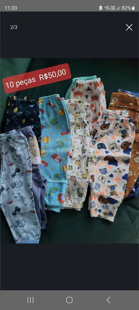 Calças para bebê 