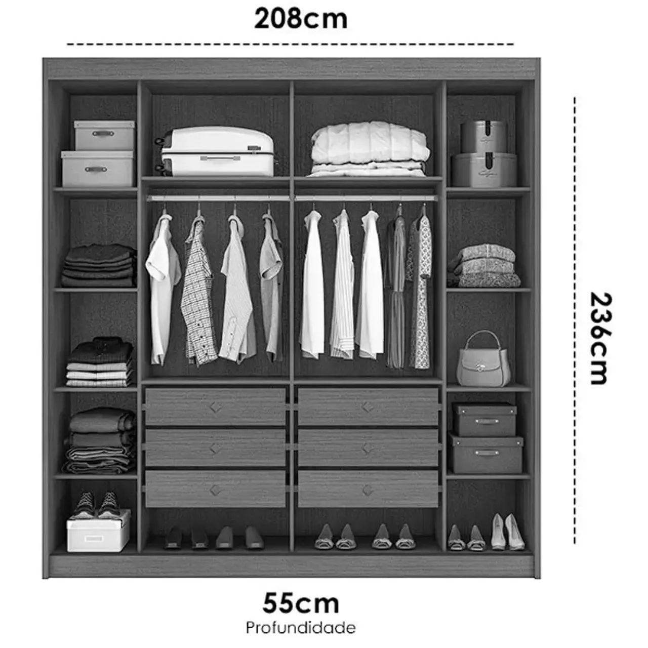 Guarda Roupa Versatto 2P  - Entrega Rápida  - Foto 2