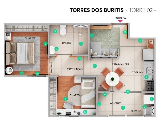 NC - Sinal Mil reais 02 quartos com varanda em Samambaia  - Foto 5