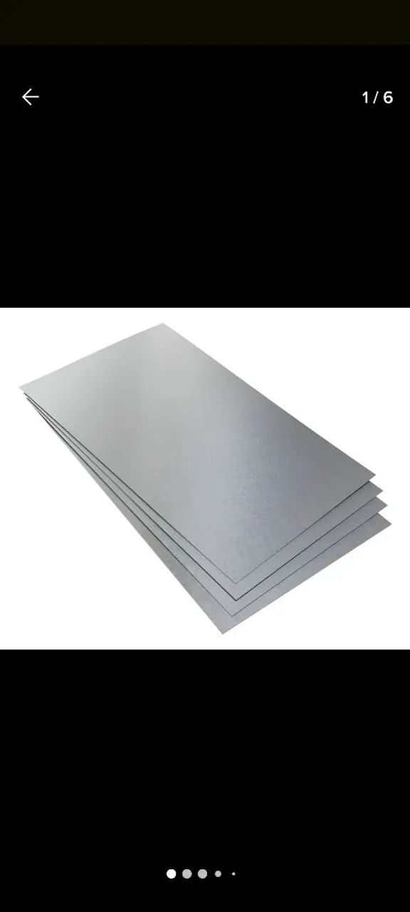 Chapa galvanizada 2,00x1,00x0,65mm