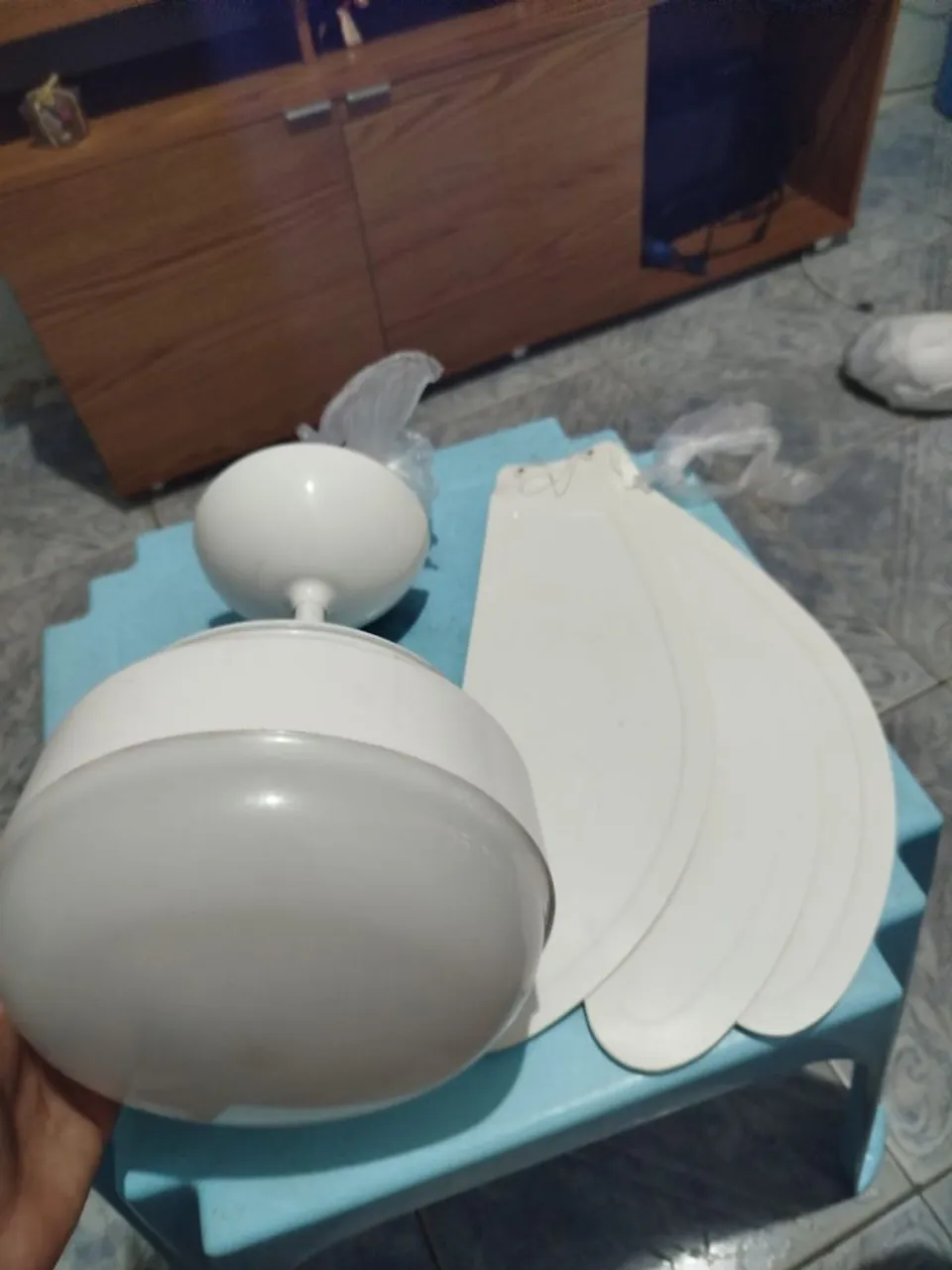 Ventilador de teto com luminária