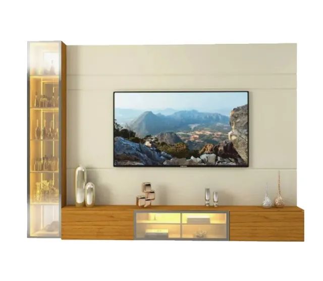 sala home rack com cristaleira - Foto 3