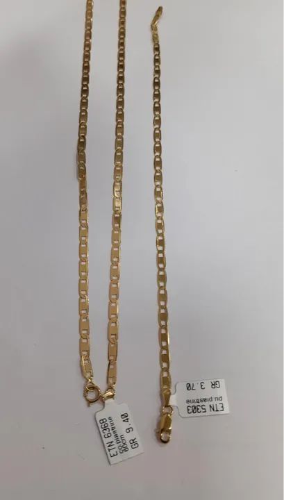 Conjunto de Colar e Pulseira em Ouro 18k - Foto 2