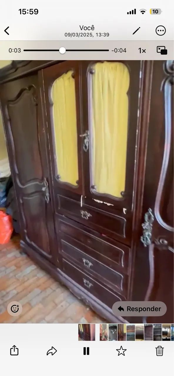 Guarda- roupa em jacarandá com 4 portas  - Foto 3