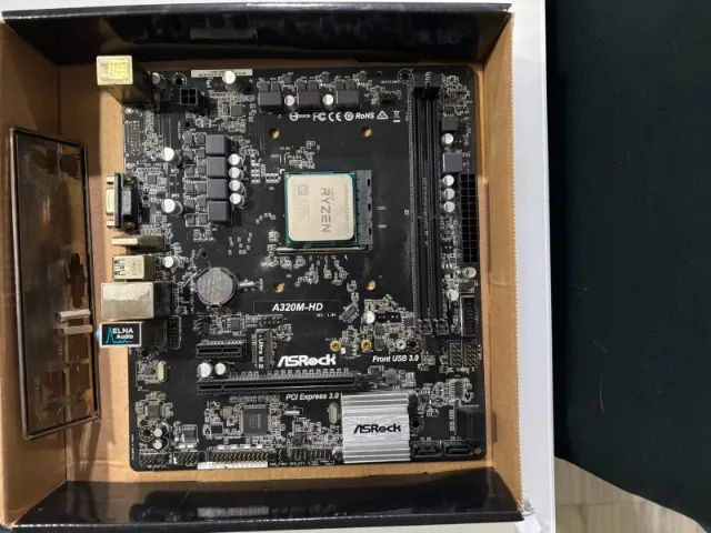 KIT PROCESSADOR RYZEN 7 2700 E PLACA MÃE ASROCK A320M HD - Foto 4