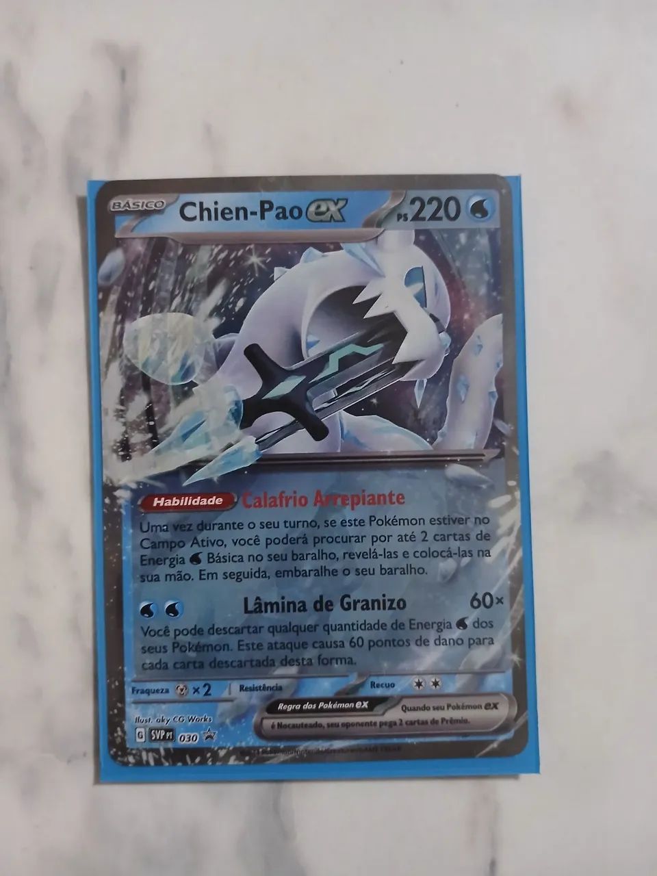 Carta Pokémon chien-pao EX