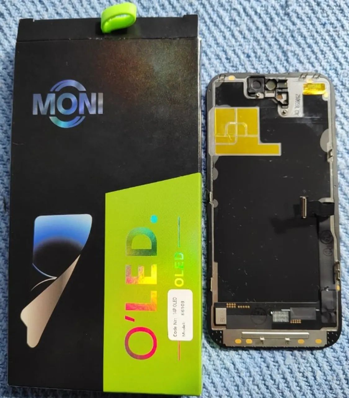 Tela Frontal Display Compatível iPhone 14 Pro Oled Top Ci Cor preto - Foto 4