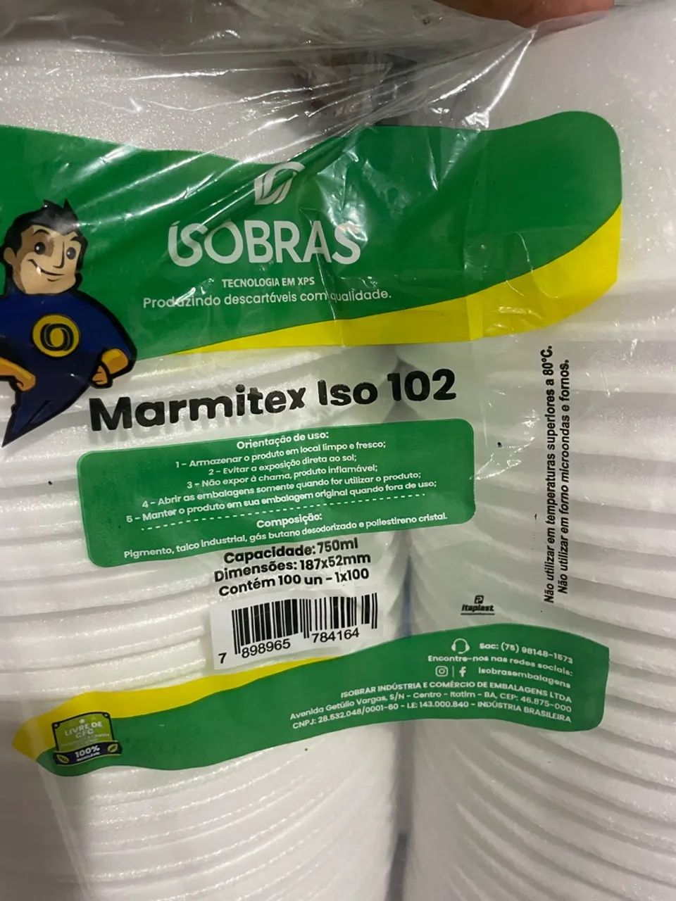 VENDO 500 MARMITAS DE ISOPOR - 750 ML - Foto 2