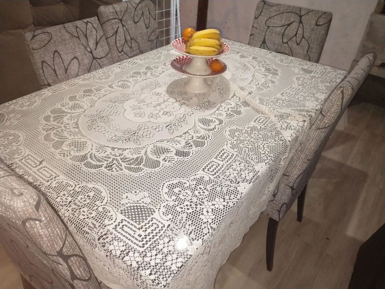 Mesa 6 cadeiras com tampa de vidro - Foto 3