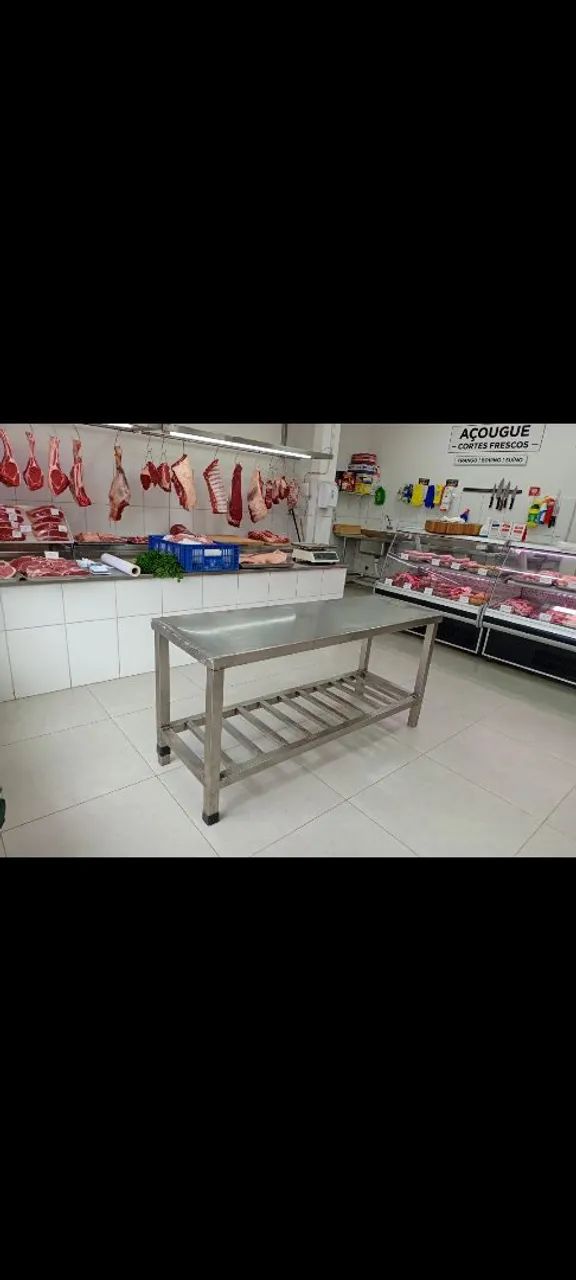 Mesa em aço inox com grade paneleiro  - Foto 2