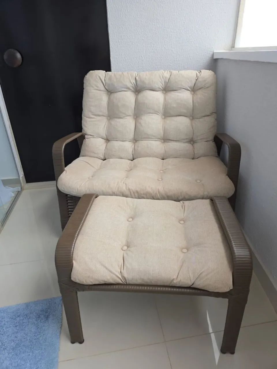 Poltrona de varanda com apoio para os pés - Foto 3