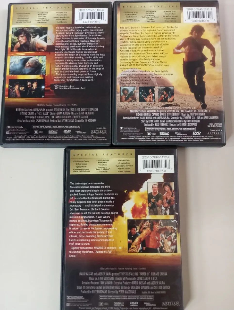 Trilogia Rambo - DVDs importados - Foto 2