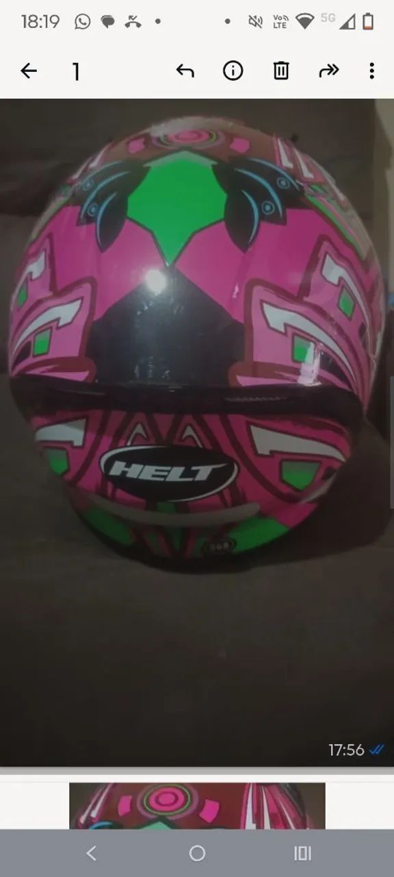 Capacete Helt Polar Race Flower