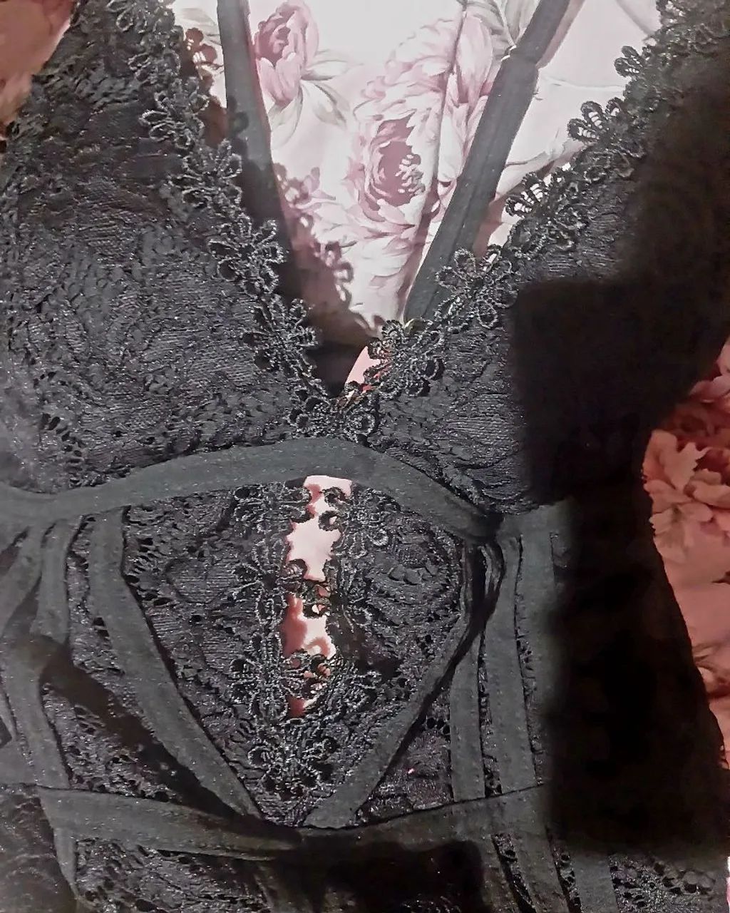 Body de renda preto - Foto 2