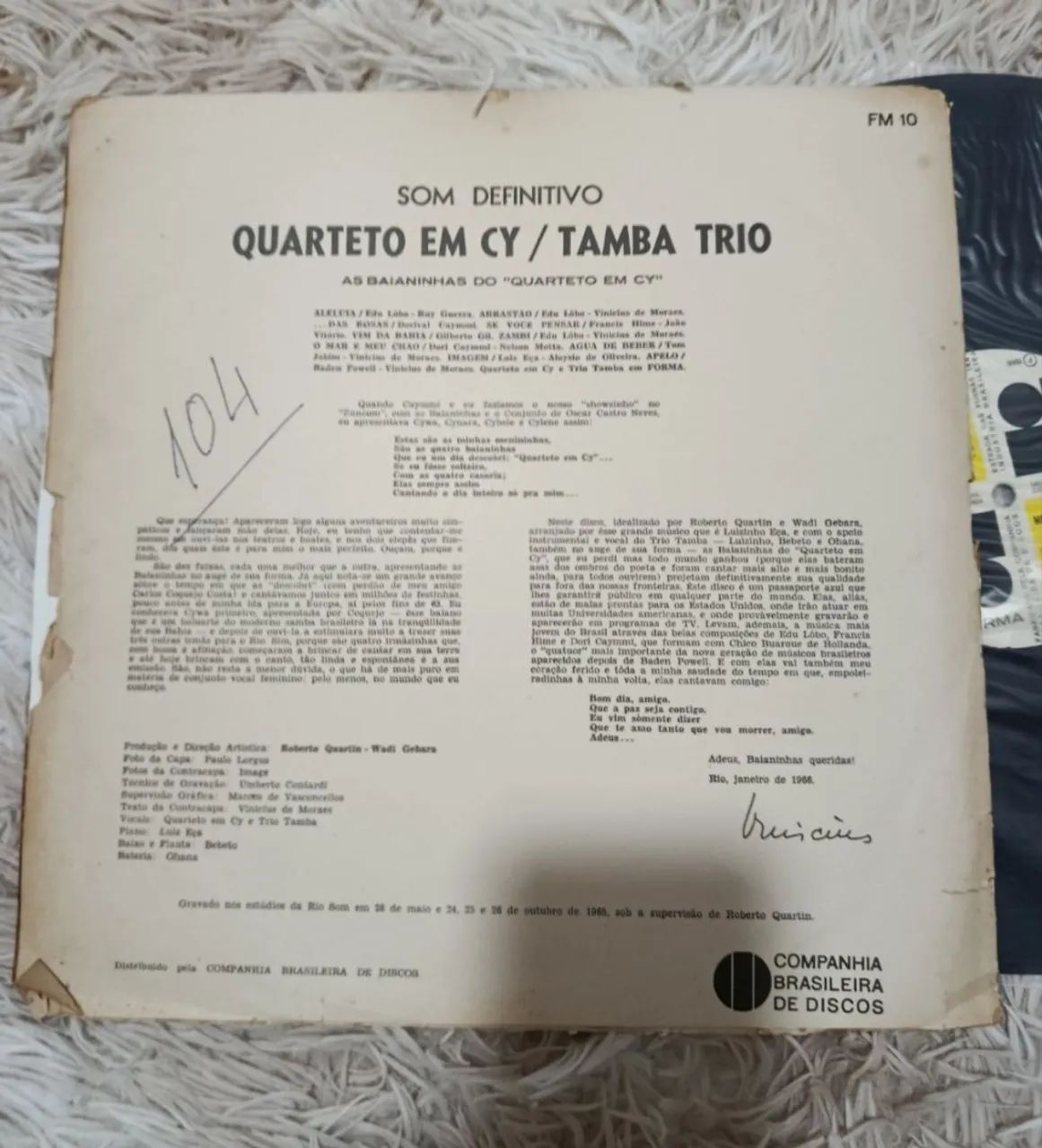 LP QUARTETO EM CY/TAMBA TRIO - Foto 4