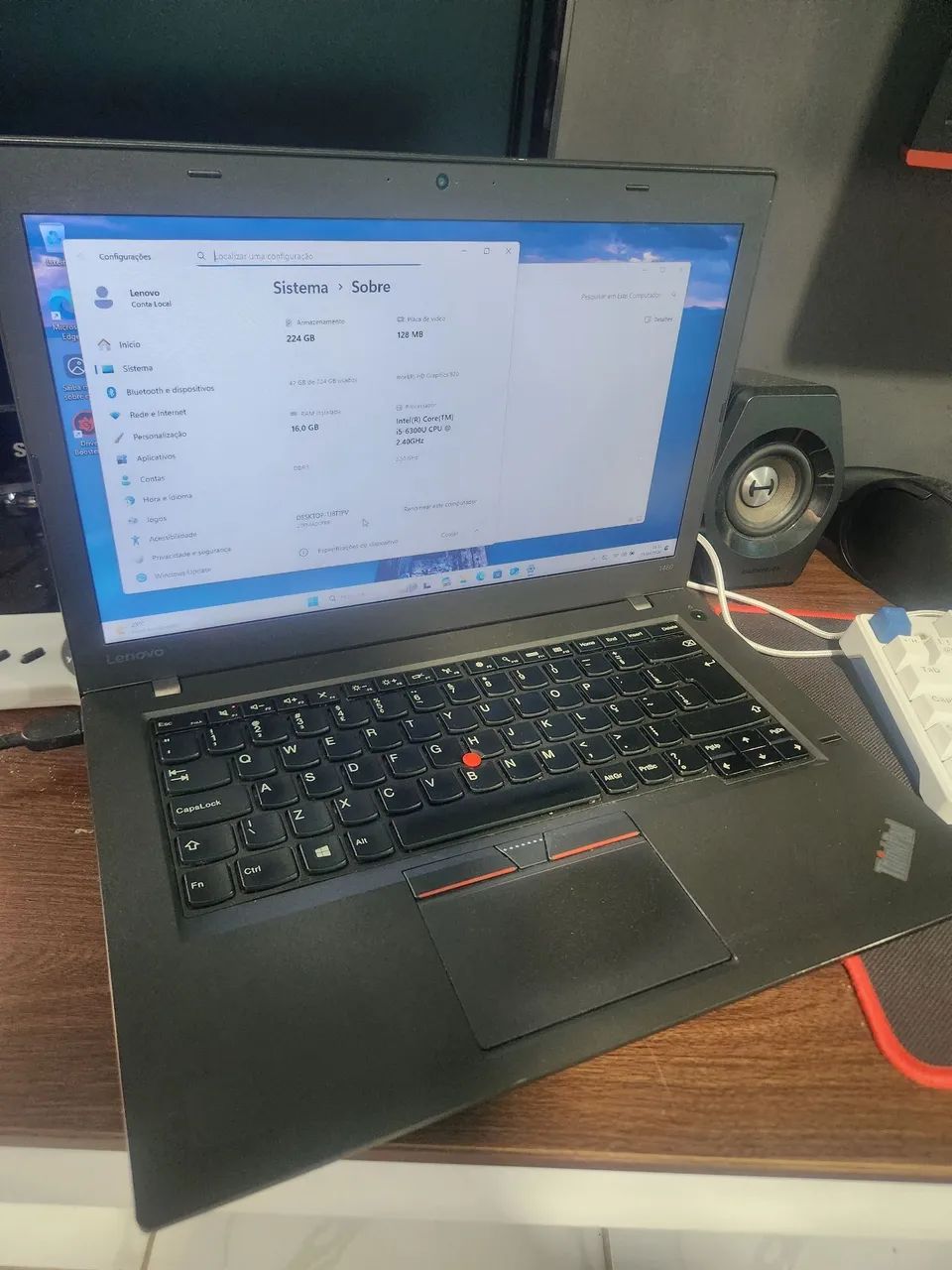 Notebook Lenovo thinkpad T460 Intel i5( TESTADO FUNCIONANDO PERFEITAMENTE) - Foto 3