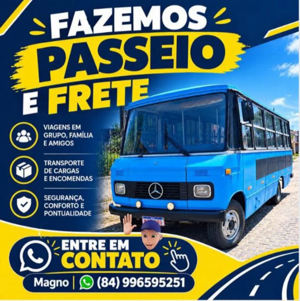 Fazemos passeio e frete 