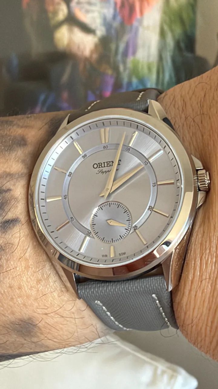 Orient Sapphire Small Seconds prateado - Original Full Set - Foto 3
