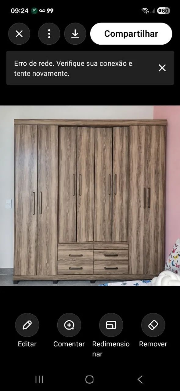 Guarda roupa casal usado bem conservado