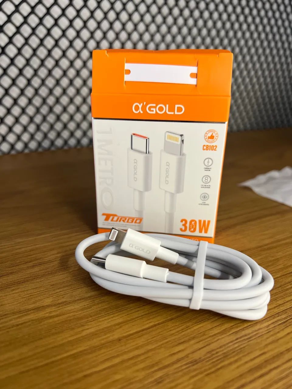 Cabo de carregador de iPhone Fast/Carga Rápida USB C Lightning Cabo Certificação