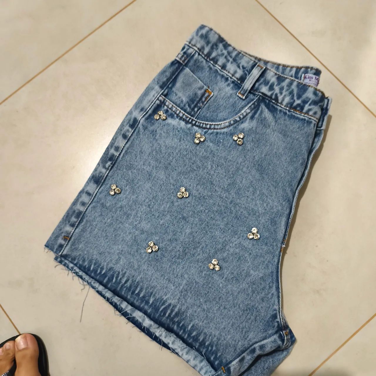Short jeans strass - Foto 4