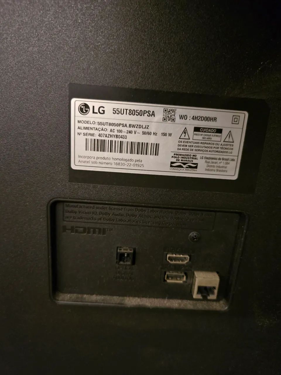 Smart Tv LG 55UT8050PSA, de 55 polegadas, da linha 4K UHD - Foto 2