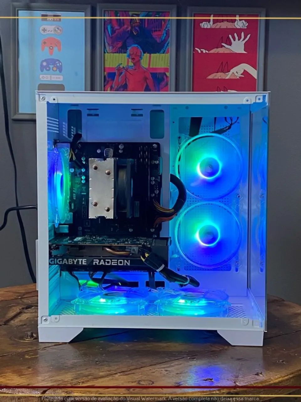 Setup Ryzen 5 2600, 16gb, 512gb SSD, RX 6500 XT, Air Cooler, Fonte 450W, Gab. Pcyes - Foto 2