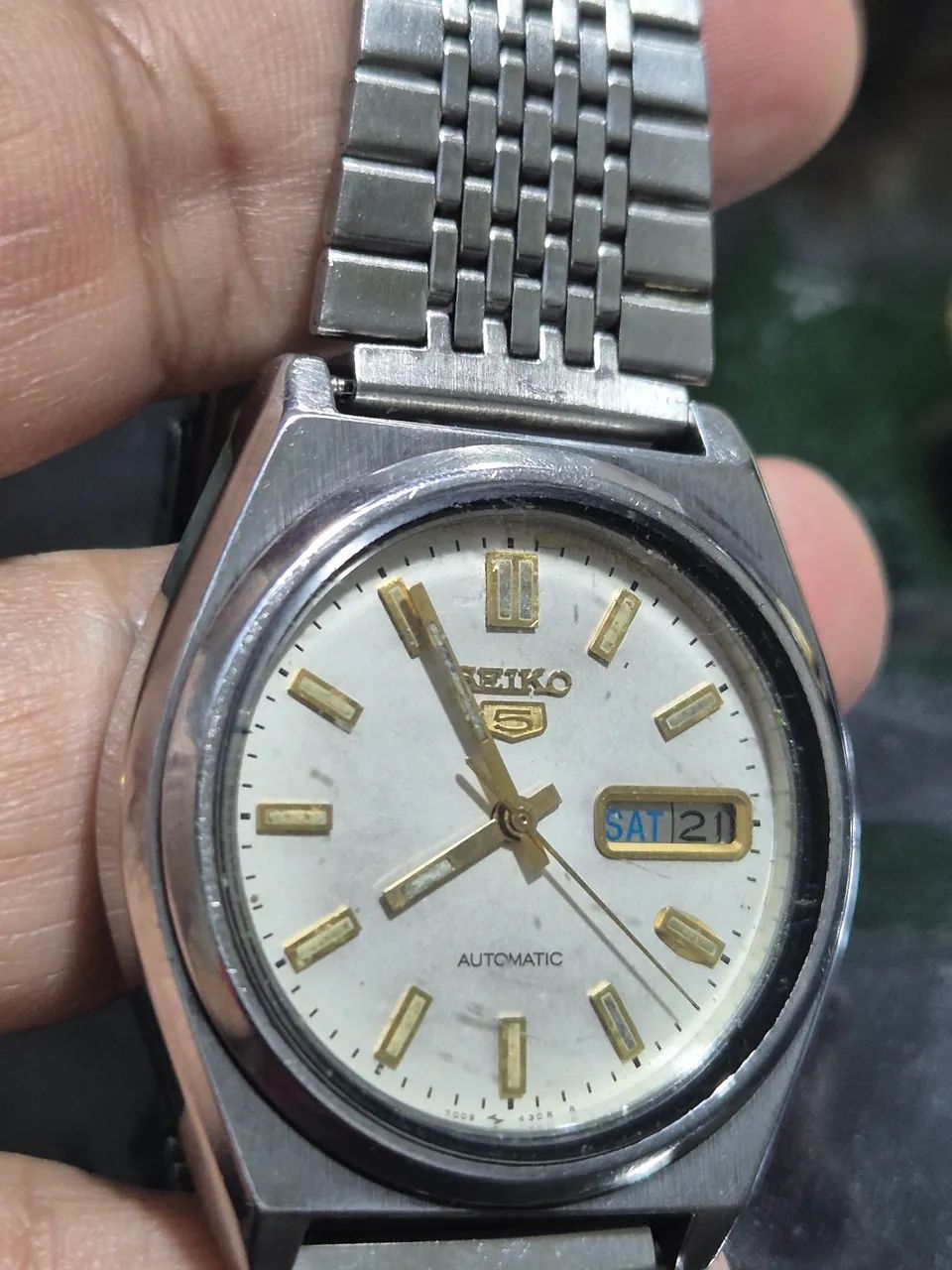 Relógio SEIKO 5 AUTOMÁTICO  BEGE   -    TODO REVISADO