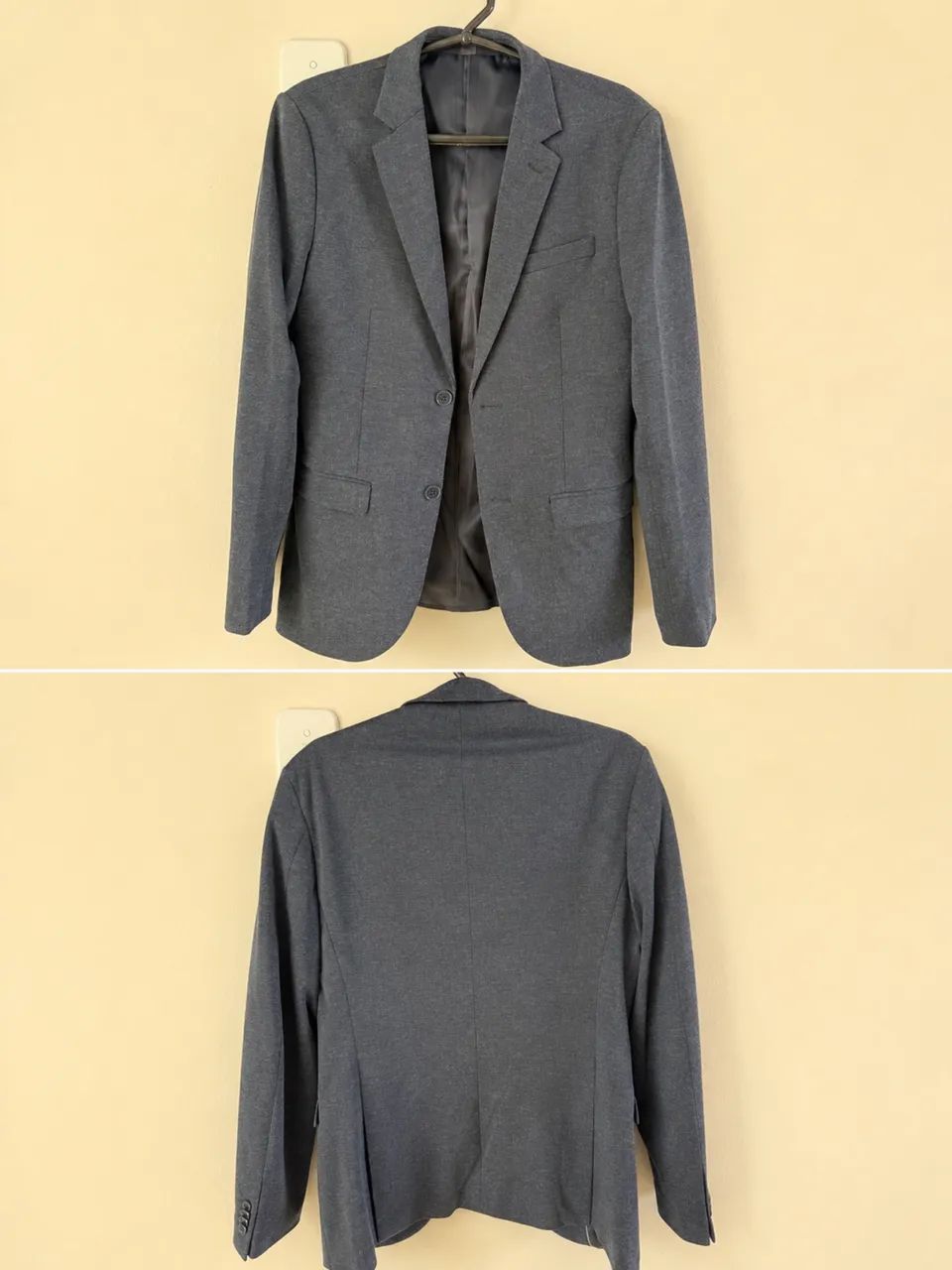 Paletó Super Slim Performance Com Bolsos Azul Escuro - Foto 2