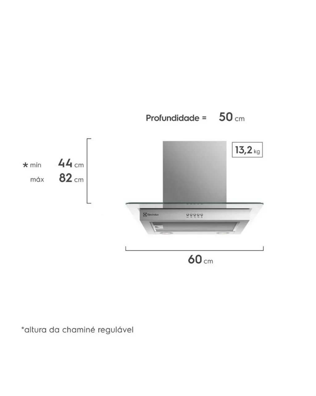 COIFA DE PAREDE ELECTROLUX 60 CM NA CAIXA  - Foto 3
