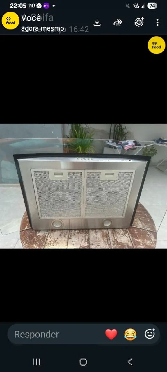 Coifa grande 90cm ,vendo ou troco por televisão  - Foto 3