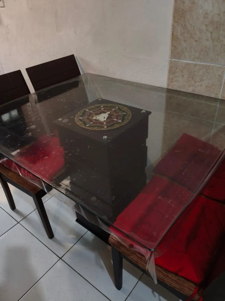 Mesa de Jantar com Tampão de vidro Temperado - Foto 2