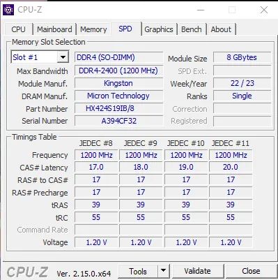 Memoria ddr4 2666 mhz notebook kingston 