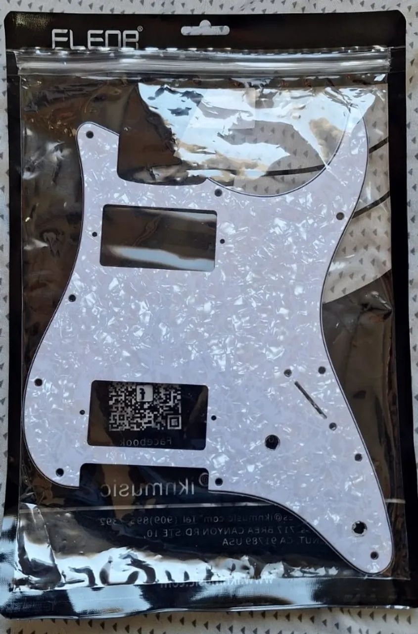 Escudo stratocaster HH branco perolado