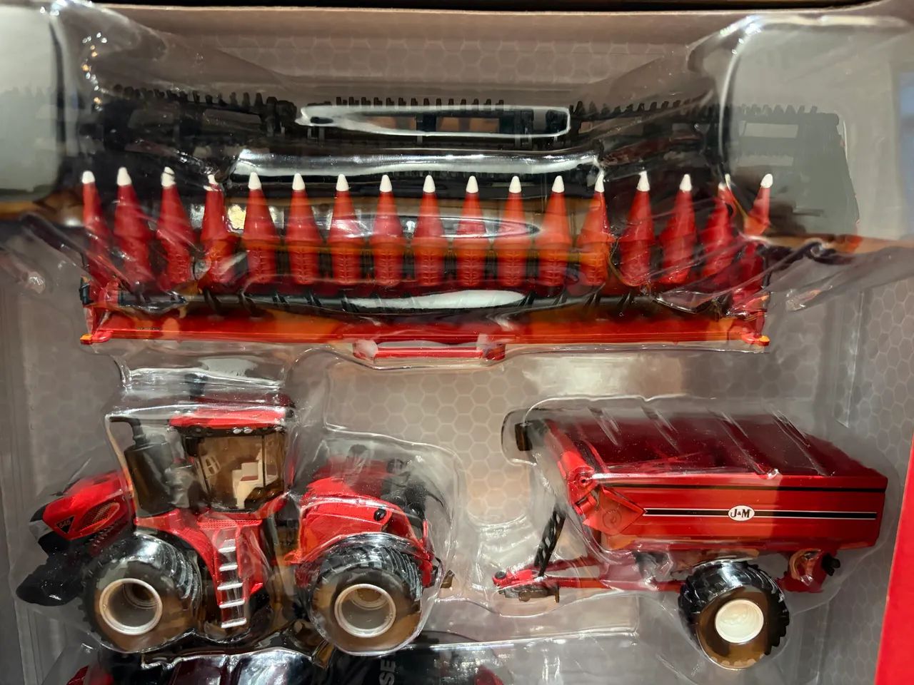 Kit colheita Case AF10 + Steiger 645 + Bazuca J&M 1/64 - Foto 3