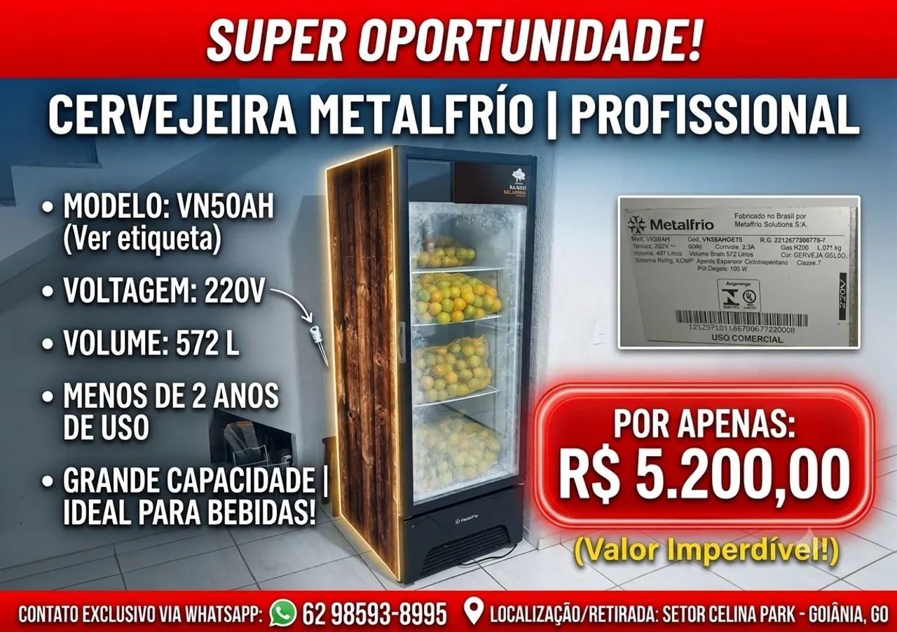 Cervejeira Vertical Expositora METALFRIO - Foto 3