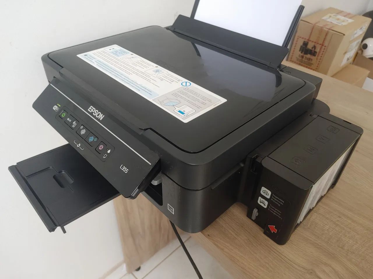 Impressora Multifuncional Epson L355 Wi-fi / Eco tank / Parcelo ...