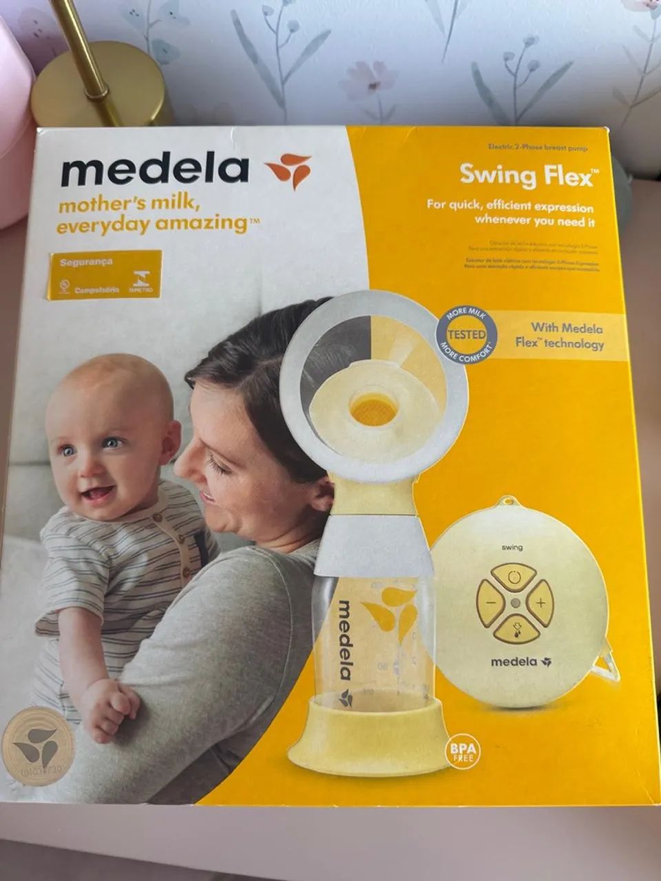 "Bomba Extratora Elétrica Medela Swing Flex Completa com Caixa - Excelente Estado"