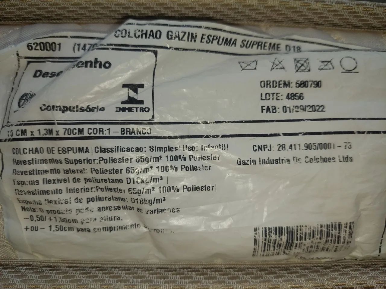 Colchão para berço