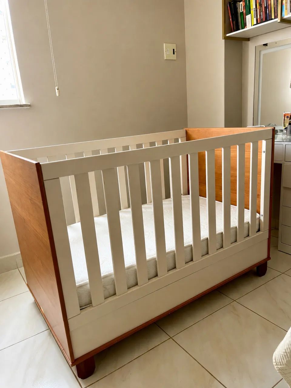 BERÇO INFANTIL MATIC 100% MDF + COLCHÃO 