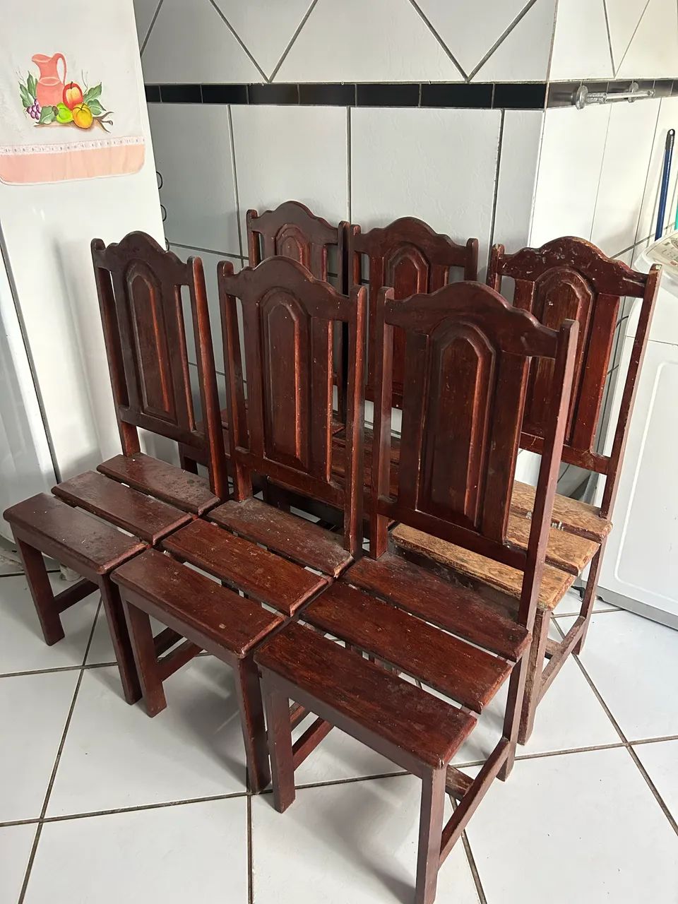 CONJUNTO CADEIRA DE MADEIRA  - Foto 2