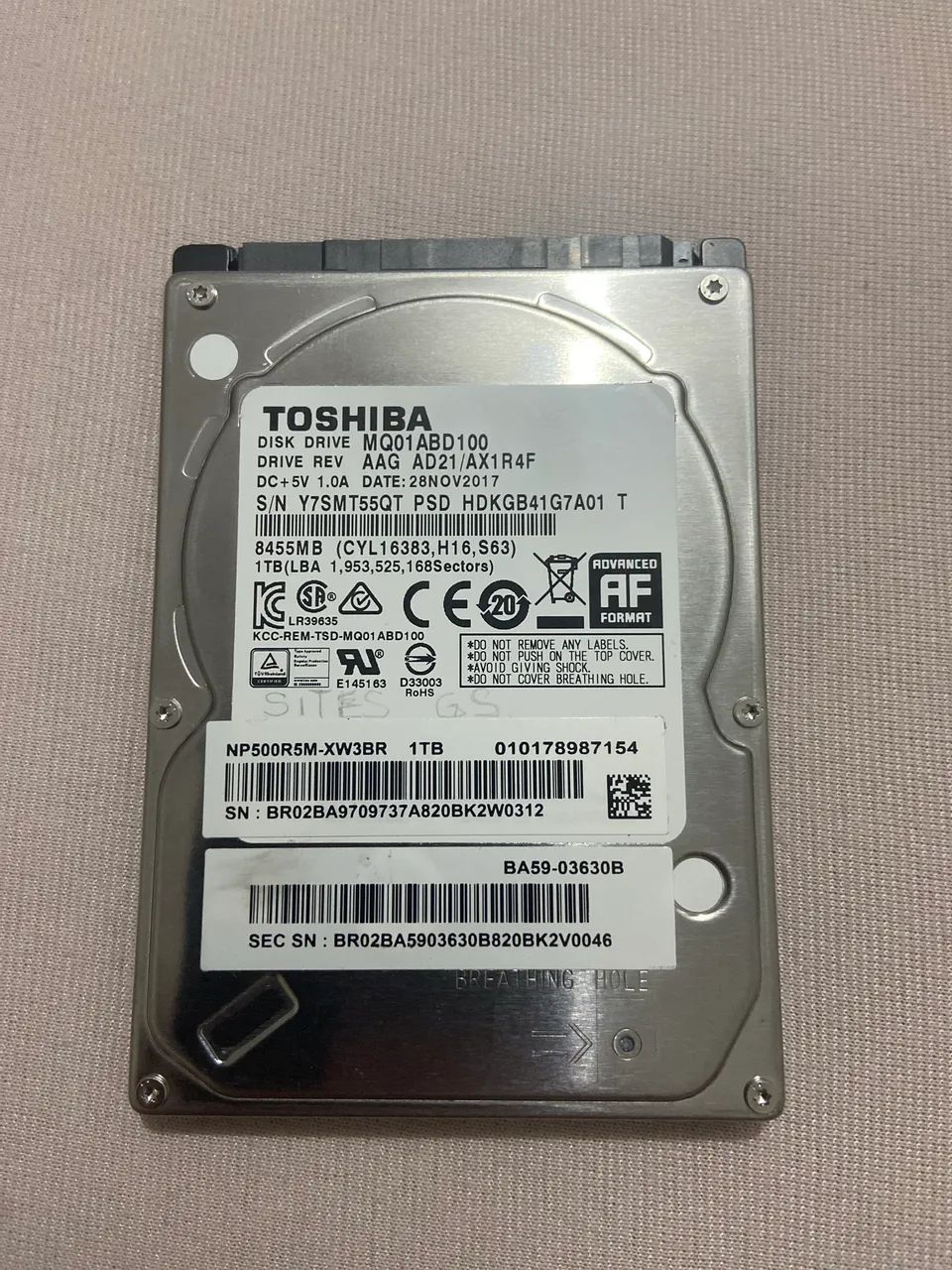 HDD Toshiba de 1TB