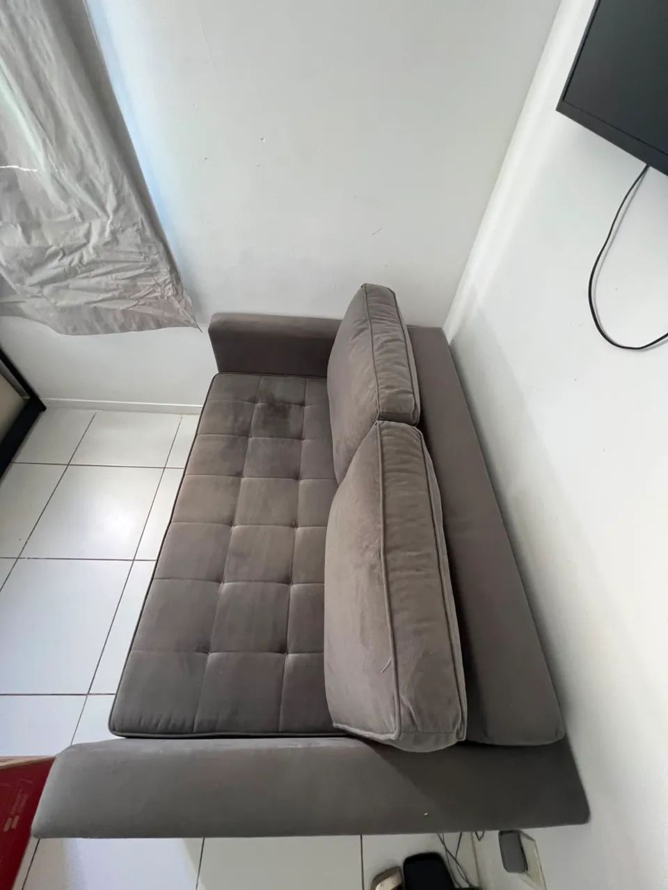 Sofá Cama Cinza - Foto 2