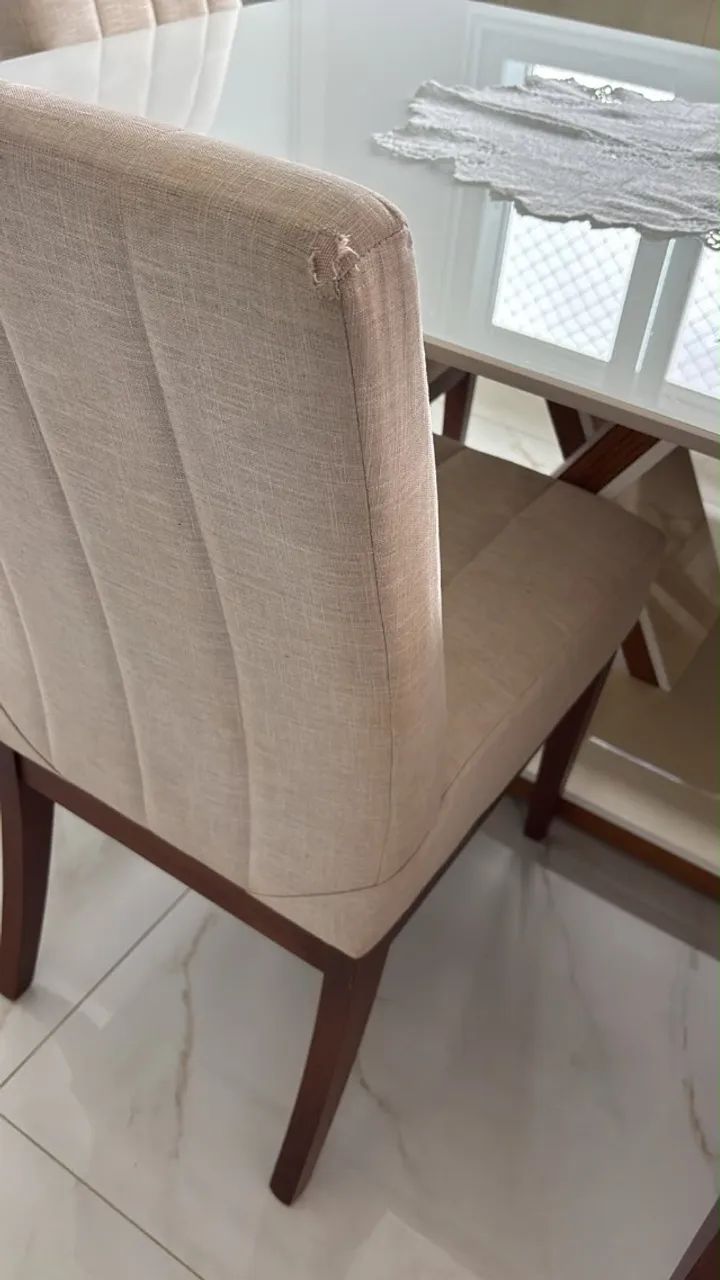 MESA DE JANTAR 2,20m x 1,10m + 6 CADEIRAS - Foto 4